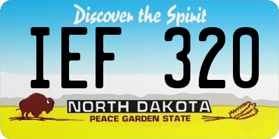 ND license plate IEF320
