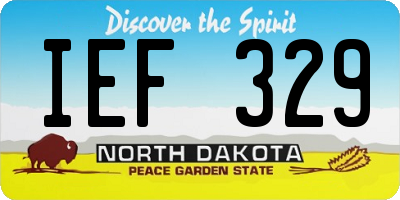 ND license plate IEF329