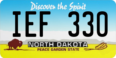 ND license plate IEF330