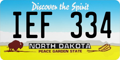 ND license plate IEF334