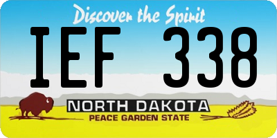 ND license plate IEF338