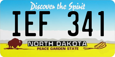 ND license plate IEF341