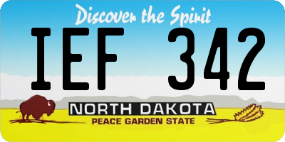 ND license plate IEF342
