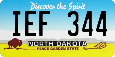 ND license plate IEF344