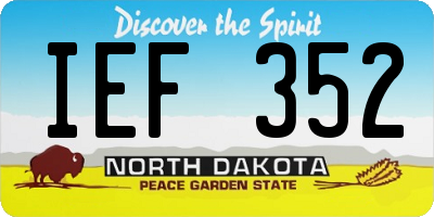 ND license plate IEF352