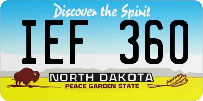 ND license plate IEF360