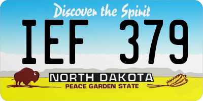 ND license plate IEF379