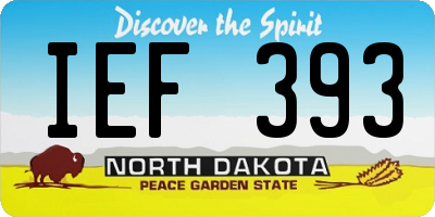 ND license plate IEF393