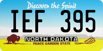 ND license plate IEF395