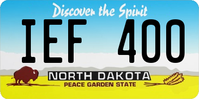 ND license plate IEF400