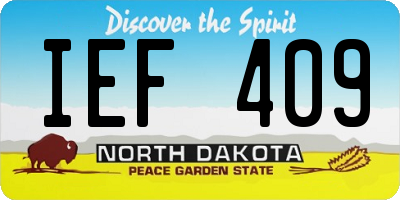ND license plate IEF409