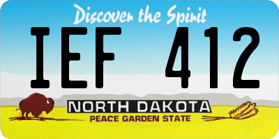 ND license plate IEF412