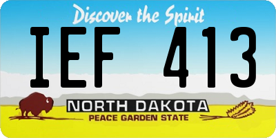 ND license plate IEF413