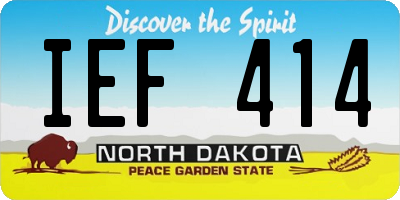 ND license plate IEF414