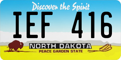 ND license plate IEF416