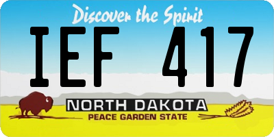 ND license plate IEF417
