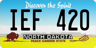 ND license plate IEF420