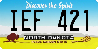 ND license plate IEF421
