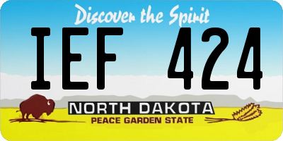 ND license plate IEF424
