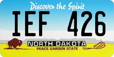 ND license plate IEF426