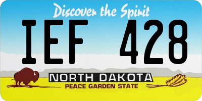 ND license plate IEF428