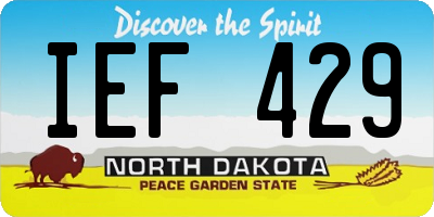ND license plate IEF429