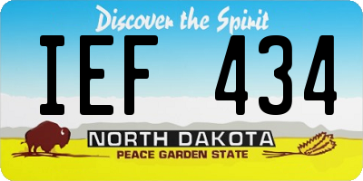 ND license plate IEF434