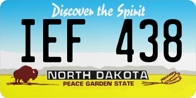 ND license plate IEF438
