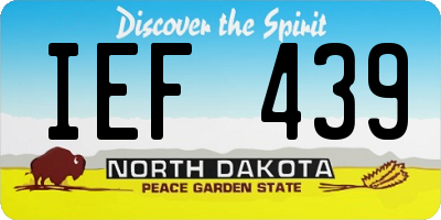 ND license plate IEF439