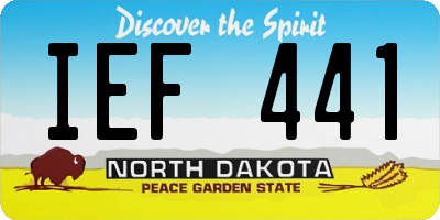 ND license plate IEF441