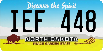 ND license plate IEF448