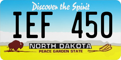ND license plate IEF450