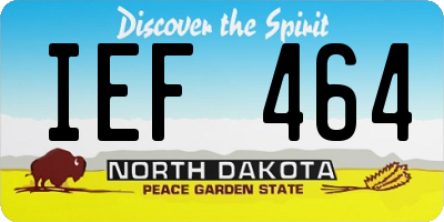 ND license plate IEF464