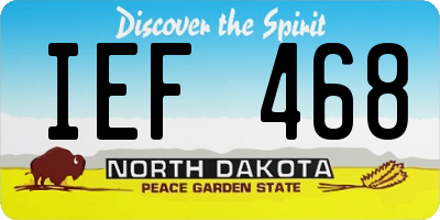 ND license plate IEF468