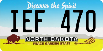 ND license plate IEF470