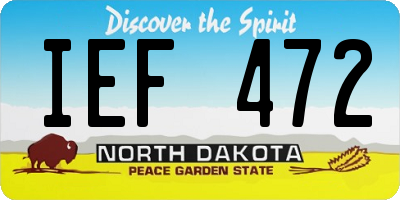 ND license plate IEF472
