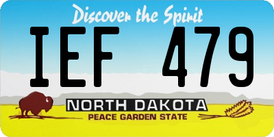 ND license plate IEF479
