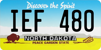 ND license plate IEF480