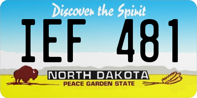 ND license plate IEF481