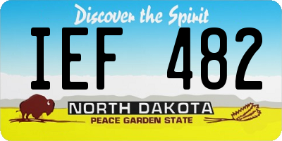 ND license plate IEF482