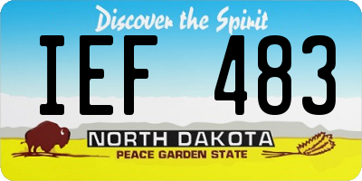 ND license plate IEF483