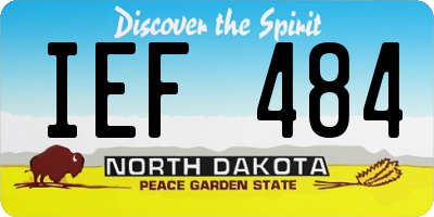 ND license plate IEF484