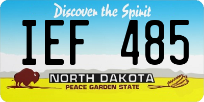 ND license plate IEF485