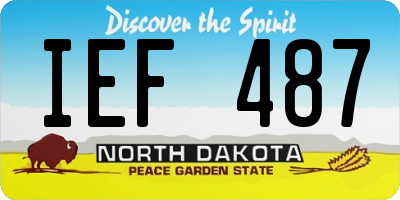 ND license plate IEF487