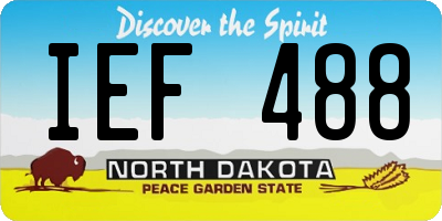 ND license plate IEF488