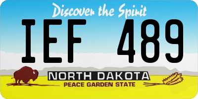 ND license plate IEF489