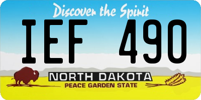 ND license plate IEF490