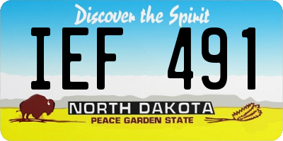 ND license plate IEF491