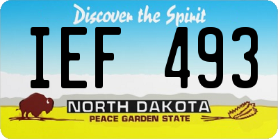 ND license plate IEF493