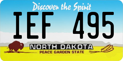 ND license plate IEF495